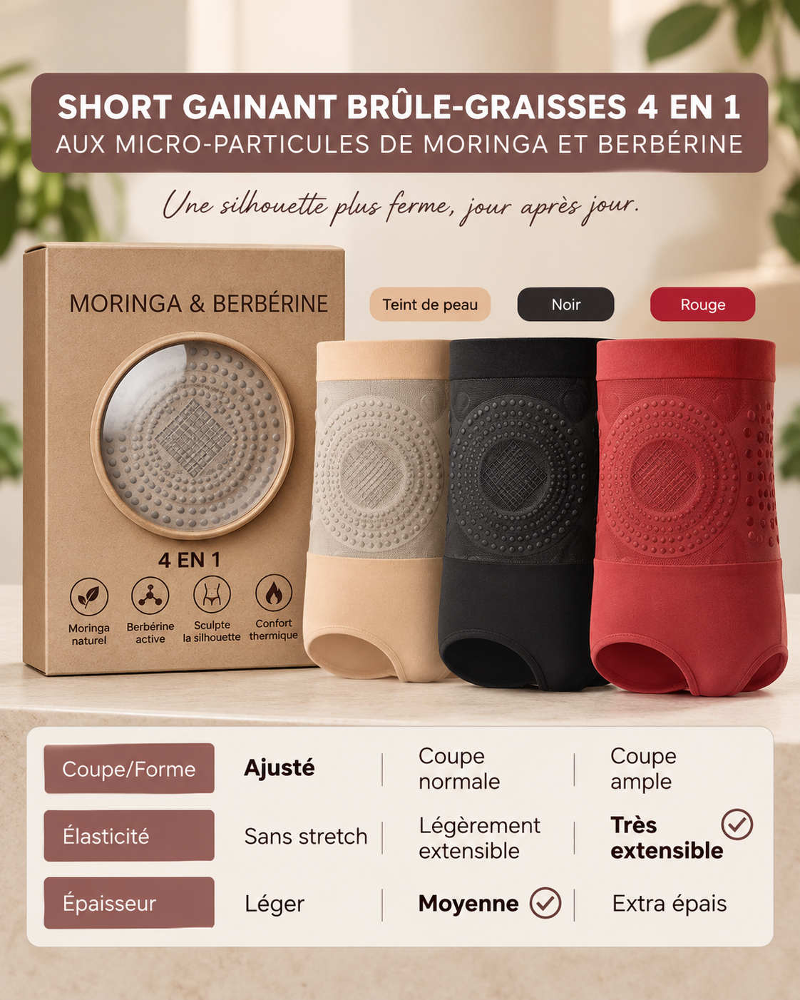 Short sculptant brûle-graisses