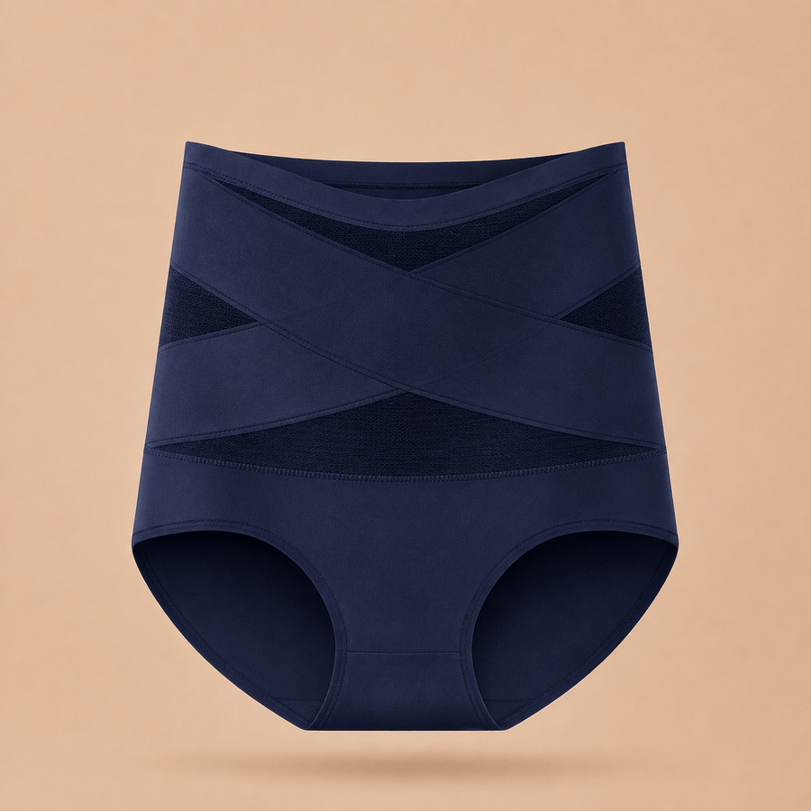 Culotte gainante post-partum à bande croisée 360°