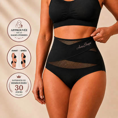 Culotte gainante post-partum à bande croisée 360°