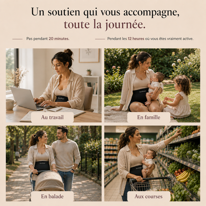 Culotte gainante post-partum à bande croisée 360°
