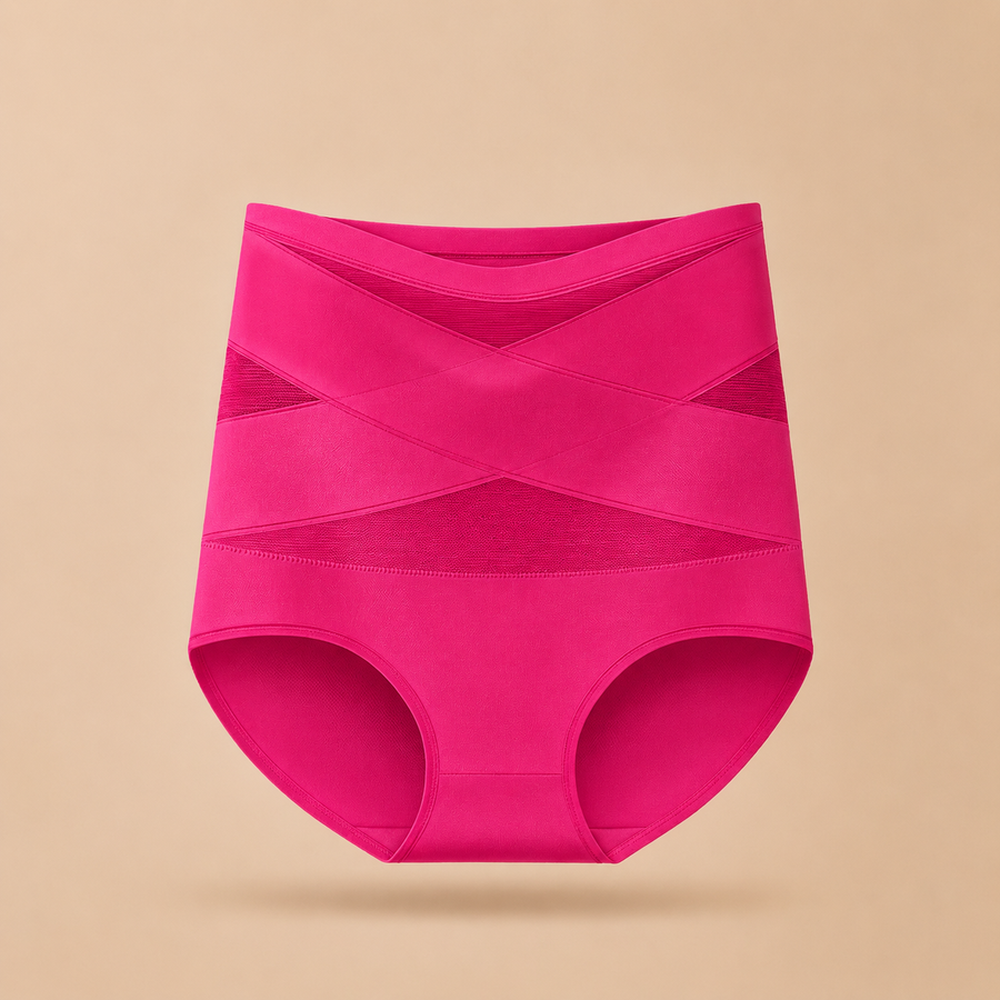 Culotte gainante post-partum à bande croisée 360°